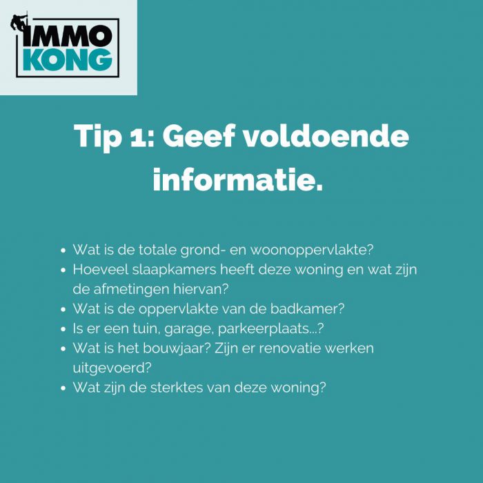 Immo Kong – Verkooptip 1Immo Kong